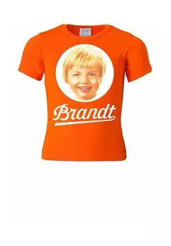 Футболка Детская Брандт 70-е LOGOSHIRT, ярко-оранжевый