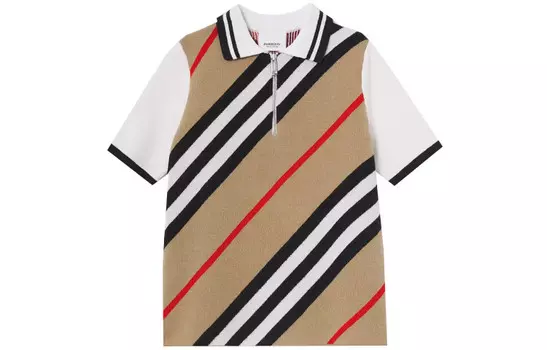 Футболка детская Burberry, хаки / белый