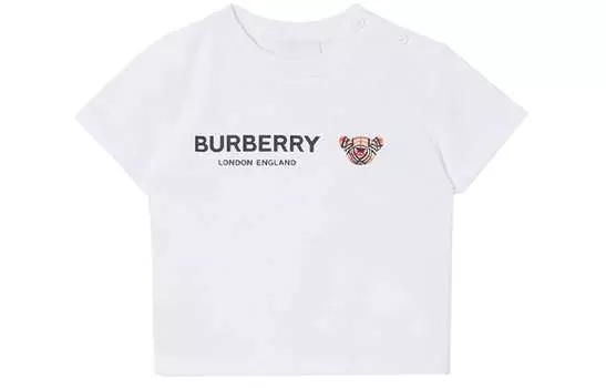 Футболка детская Burberry короткая, белый