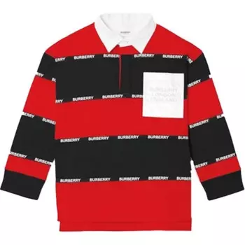 Футболка детская Burberry, красный / черный