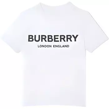 Футболка детская Burberry с логотипом, белый