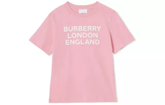 Футболка детская Burberry с логотипом, розовый