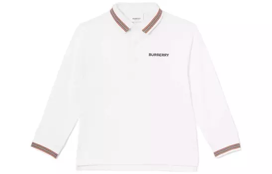 Футболка детская Burberry с полосками, белый