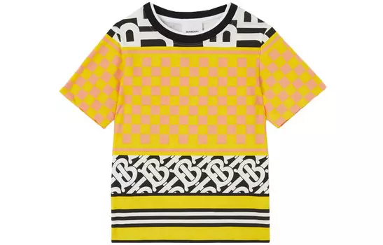 Футболка детская Burberry с принтом, желтый