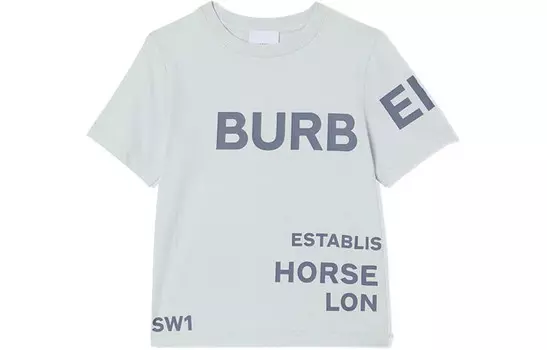 Футболка детская Burberry, серый-синий