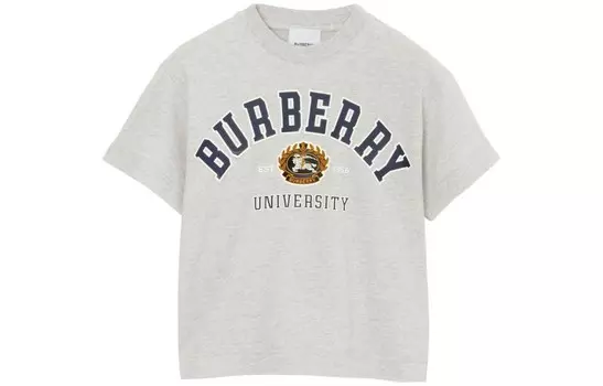 Футболка детская Burberry, серый / синий
