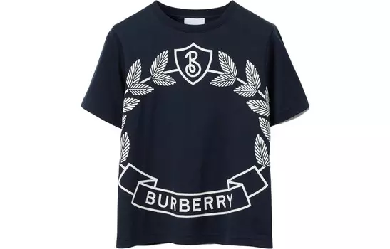 Футболка детская Burberry, темно-синий / белый