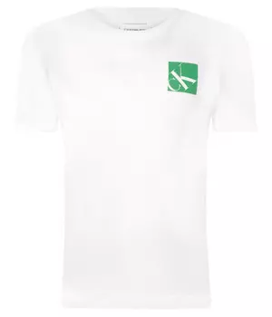 Футболка детская Calvin Klein Jeans хлопковая, белый