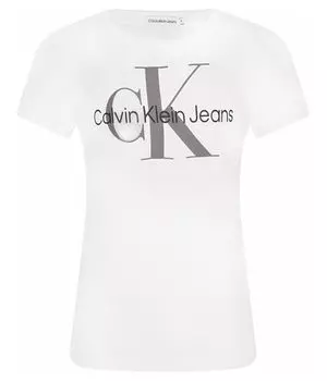 Футболка детская Calvin Klein Jeans с логотипом, белый