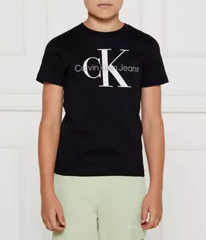 Футболка детская Calvin Klein Jeans с логотипом, черный