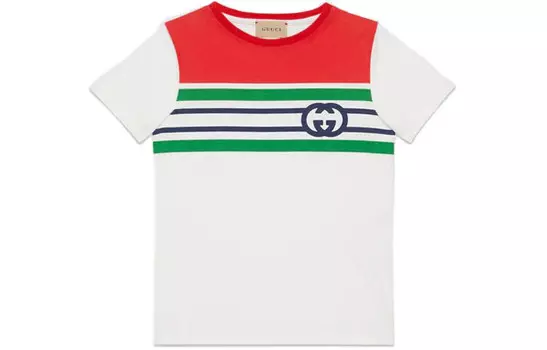 Футболка детская Gucci, белый / красный