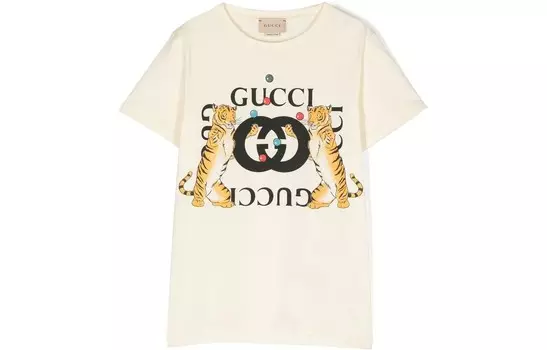 Футболка детская Gucci, хаки