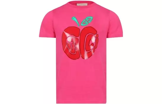 Футболка детская Gucci, красный / розовый