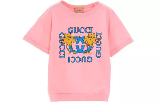 Футболка детская Gucci, розовый / синий