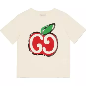 Футболка детская Gucci с цветным принтом, белый
