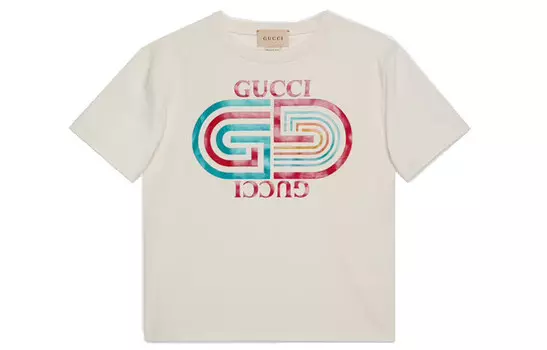 Футболка детская Gucci с логотипом, кремовый