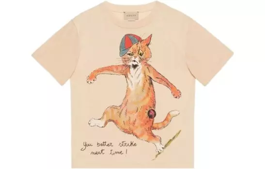 Футболка детская Gucci с мультяшным принтом, оранжевый