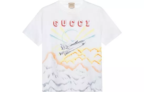 Футболка детская Gucci с рисунком, белый