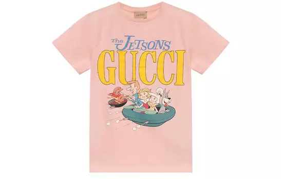 Футболка детская Gucci с рисунком, розовый