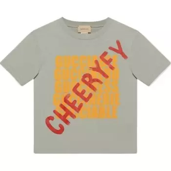 Футболка детская Gucci, серо-зеленый
