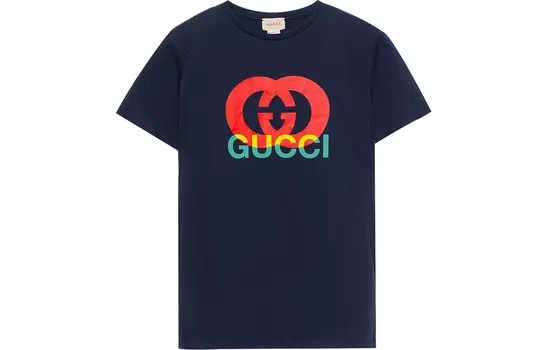 Футболка детская Gucci, темно-синий / красный