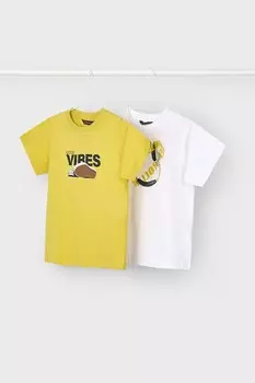 Футболка детская хлопковая, 2 шт. в упаковке Mayoral, зеленый