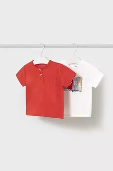 Футболка детская хлопковая, 2 шт. в упаковке Mayoral, красный