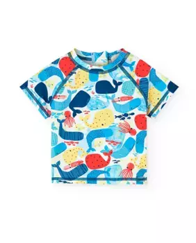 Футболка детская из полиамидного трикотажа Boboli, мультиколор