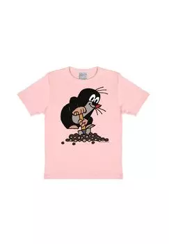 Футболка Детская Крот LOGOSHIRT, цвет Pastel Pink
