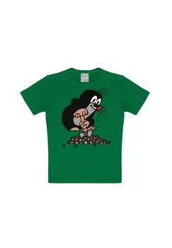 Футболка Детская Крот LOGOSHIRT, зеленый