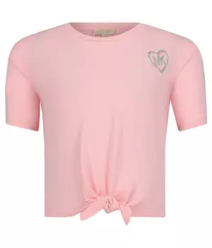 Футболка детская Michael Kors Kids на завязках, розовый