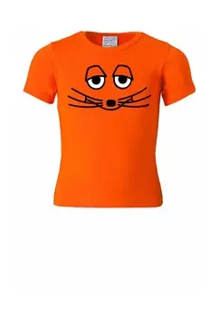 Футболка Детская Мышка - Лицо LOGOSHIRT, ярко-оранжевый