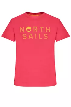 Футболка детская North Sails хлопковая с принтом, красный
