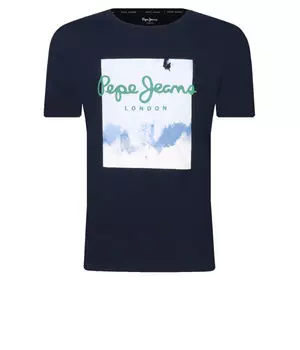 Футболка детская Pepe Jeans London с принтом, синий