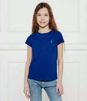Футболка детская Polo Ralph Lauren однотонная, синий