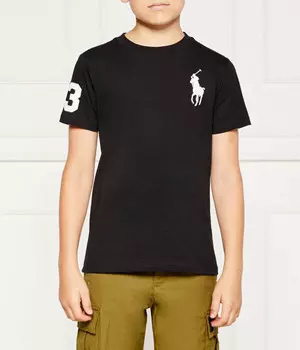 Футболка детская Polo Ralph Lauren Regular Fit, черный / белый