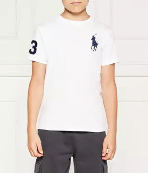 Футболка детская Polo Ralph Lauren с логотипом, бежевый