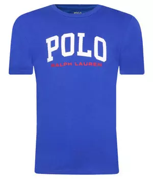 Футболка детская Polo Ralph Lauren с надписью, синий