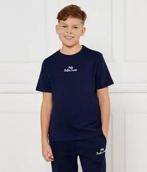 Футболка детская Polo Ralph Lauren с надписью, синий