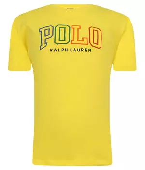 Футболка детская Polo Ralph Lauren с надписью, желтый