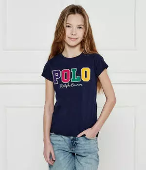 Футболка детская Polo Ralph Lauren с принтом, синий