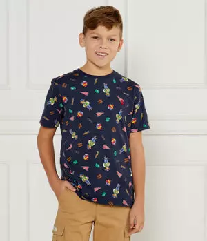 Футболка детская Polo Ralph Lauren с принтом, синий