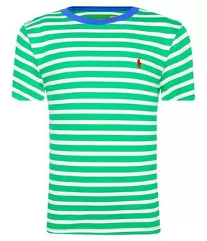 Футболка детская Polo Ralph Lauren в полоску, зеленый