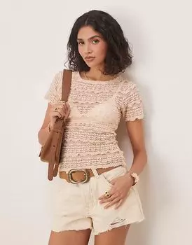 Футболка детская с кружевом Free People Angelina в