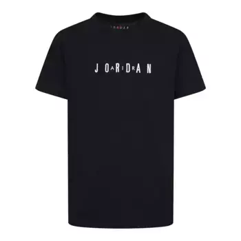 Футболка детская с надписью JDB MJ EMB Crew Jordan Nike, чёрный