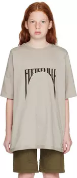 Футболка детская серо-коричневая Porterville Jumbo Rick Owens
