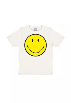 Футболка Детская Смайлик LOGOSHIRT, цвет Almost White