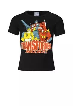 Футболка Детская Трансформеры - Выкатывайтесь! LOGOSHIRT, черный