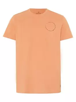 Футболка Detto Fatto Shirt mit Print-Botschaft, оранжевый
