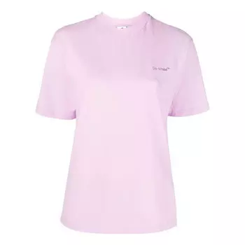 Футболка diag-print short-sleeved t-shirt 'light pink' Off-White, розовый